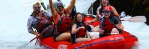 Group of Friends White Water Rafting